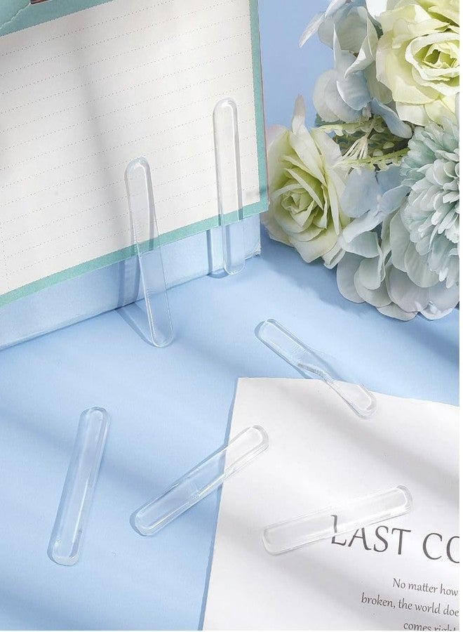 VIVUE Silicon Wall Protector, 10Pcs Transparent 2.24 inch Strip Door Handle Bumper Soft Wall Protector Self Adhesive Door Knob for Wall Shield Guard Sliding Clear Door Bumpers Stopper Silencer (Strips) - Image 5
